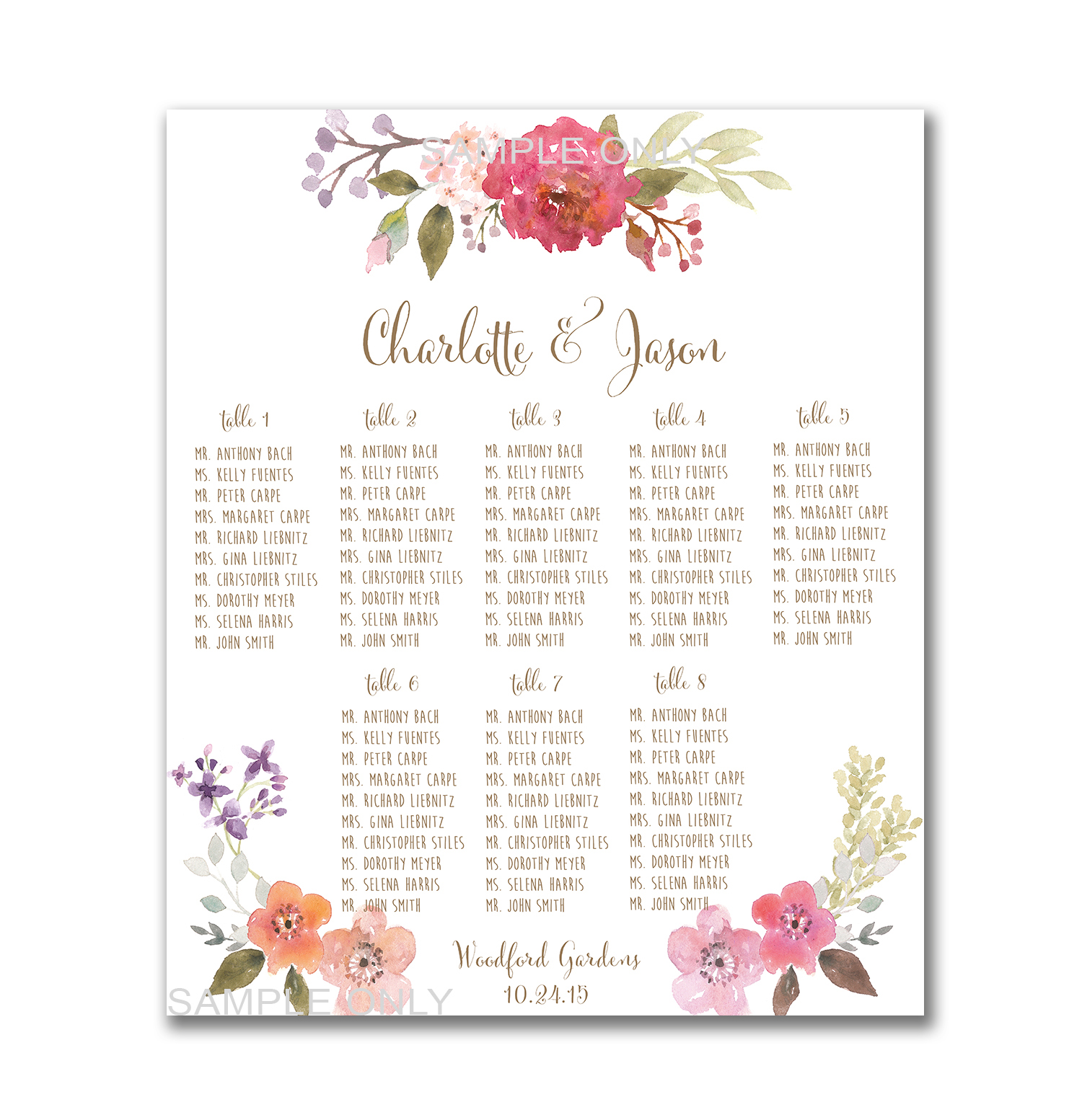 Printable Wedding Table Seating Chart Free Table Bar Chart